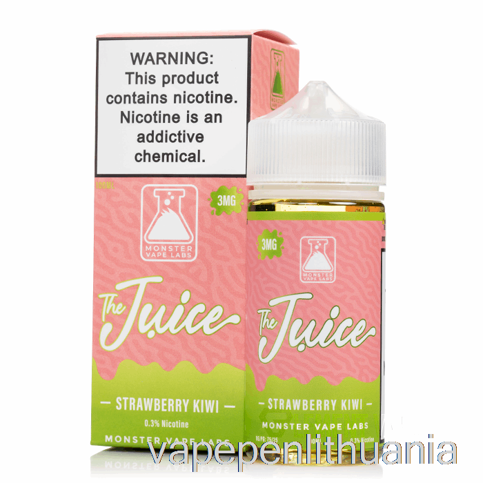 Braškių Kivi - Sultys - 100ml 3mg Vape Skysčio